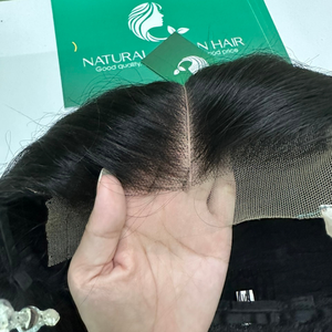 Perruques et extensions de cheveux vierges brutes alignées sur des cuticules Perruques humaines vietnamiennes Perruque de cheveux humains en dentelle originale Silky Wave - Product Image 3