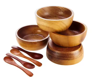 Bol en bois poli, élégance artisanale pour un charme rustique, écologique et idéal pour les fêtes par Crescent Crafts - Product Image 3