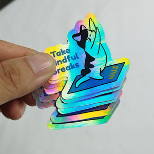 Custom Printing Die Cut Vinyl Stickers Durable White Vinyl PVC Self-Adhesive Waterproof Die Cut Stickers Logo Custom Stickers - Product Image 5