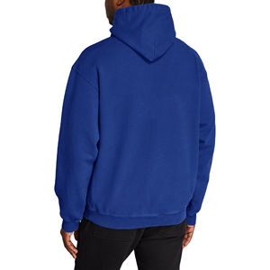 Jersey con capucha de patrón sólido informal para hombre 100% algodón poliéster polar logotipo personalizado bordado sudadera de invierno pulóver - Product Image 2