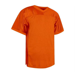 เสื้ออเมริกันฟุตบอลสีพื้นพิมพ์โลโก้ตามสั่ง ระบายอากาศ แห้งเร็ว ซับเหงื่อ แบบสั้น ยูนิเซ็กซ์ ขายส่ง - Product Image 4