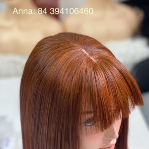 สีน้ําตาล Super Double Drawn Bundles หนังกําพร้าบริสุทธิ์ที่ยังไม่ได้รับการแปรรูปจากธรรมชาติ 100% จัดชิดการต่อผมตรงสีแดงบริสุทธิ์ของมนุษย์
