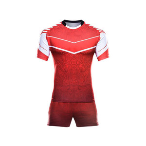 Maillots de rugby personnalisés imprimés de qualité supérieure, écologiques, respirants, à séchage rapide, anti-humidité, pour l'entraînement et les matchs, vente en gros - Product Image 1