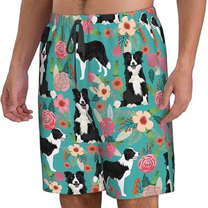 Shorts de surf personnalisés en gros, taille mi-haute, cordon de serrage, tricoté, plage décontractée, 100% coton, coupe-vent, séchage rapide, short de bain - Product Image 2