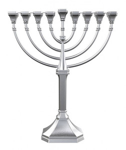 Juif menorah Hanoukka Hanoucca Menorah Juive Judaica Israël Vintage En Laiton Hanoukka Bougie Titulaire - Product Image 2