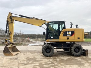 Pelle sur pneus Caterpillar M316F d'occasion avec composants de base, y compris moteur, roulement à engrenages, boîte de vitesses, pompe PLC - Product Image 5