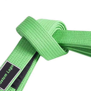 Ceinture de karaté personnalisée professionnelle en spandex/polyester respirante à séchage rapide avec logo frontal, équipement d'arts martiaux de jiu-jitsu brésilien - Product Image 6