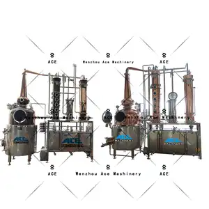 Ace Small Distillation Equipment Alcohol Distillery Machine For Sale Copper Pot Still Distillery Equipment