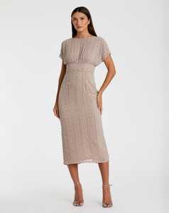 Robe de soirée élégante asymétrique en forme de corps, robe de bal longue à une manche, perles perlées à paillettes, brodée, robes de cocktail - Product Image 5