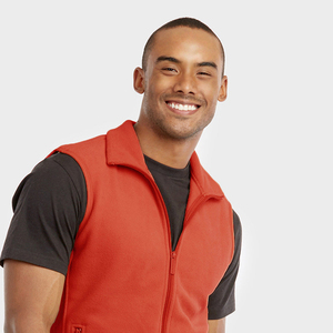 Personnalisé hommes décontracté hiver laine gilet respirant polaire réversible polyester rempli fermeture à glissière haute qualité extérieure - Product Image 2
