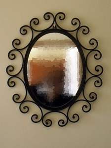 Vintage Ornate <b>Black</b> Arched Wall <b>Mirror</b> Handcrafted Classic Designer <b>Frame</b> Elegant Statement Upgrade for Home Decor Display - Product Image 4