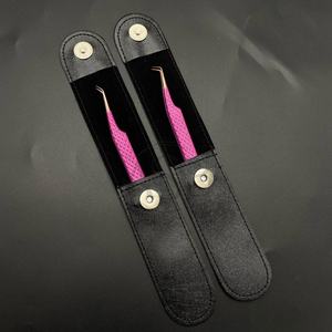 แหนบขนตาปลอมสีโรสโกลด์แบบมืออาชีพด้ามจับเพชรทำจากสเตนเลสเคลือบสีตามสั่ง - Product Image 6