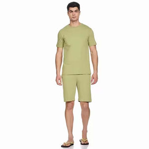 ชุดเสื้อผ้าผู้ชายผ้าฝ้าย100% 2ชิ้นสำหรับฤดูร้อนกางเกงขาสั้นลำลองแฟชั่นเรียบง่ายพร้อมแขนสั้นจากผ้าเทอร์รี่ปากีสถาน - Product Image 4