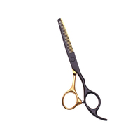 Ensemble de ciseaux à effiler professionnels sur mesure en acier inoxydable à lame de rasoir pour coiffeur