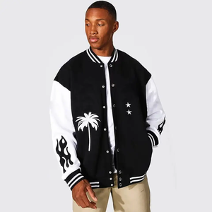 Vestes d'université en satin 100% polyester sur mesure vestes de baseball en satin en gros veste de baseball personnalisée hommes logo désiré dans tous - Product Image 2