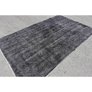 Alfombra de lana gris moderna, alfombra de retales de tejido plano turco de 5,3x8,9 pies para decoraciones de sala de estar con respaldo de látex - Product Image 2