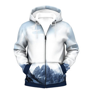 Vente en gros de sweats à capuche pour hommes avec sublimation personnalisée Basics Cotton Blended 100% Polyester Fleece Fabric Zipper Design Digital pour l'hiver - Product Image 1