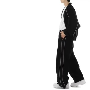 Vente en gros de survêtement de haute qualité Survêtement baggy en polyester surdimensionné Pantalon baggy avec logo personnalisé pour hommes - Product Image 4