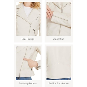 El mejor diseño en personalización de color sólido Haga un producto de calidad superior Chaquetas de cuero para exteriores para mujer - Product Image 6