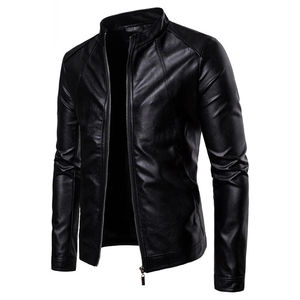 Blouson d'hiver en cuir pour homme personnalisé de haute qualité, en toile écologique, imperméable, OEM ODM, tissu léger, style urbain abordable - Product Image 2