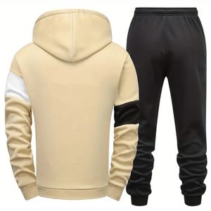 ชุดกีฬาผ้าฟลีซเข้ารูปสำหรับผู้ชายชุดวิ่งผ้าคอตตอน100% มีฮู้ดโลโก้ตามสั่ง2025 - Product Image 5