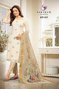 Pantalón Kurti con Duptta par superventas indio pakistaní pesado puro Chanderi algodón étnico Casual Regular ropa de oficina para mujeres - Product Image 4