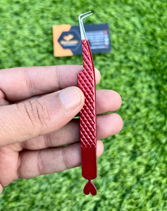 Pinces à épiler professionnelles en acier inoxydable antistatiques pour extensions de cils, 10 mm, pointe lisse, option de logo personnalisé, outil de maquillage pour le volume - Product Image 5