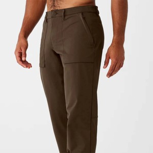 Pantalones de vestir esenciales para caballero Cierre de botón clásico, estilo frontal plano, perfecto para eventos formales - Product Image 3