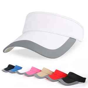 Gorra de poliéster unisex de ala ancha para verano, con visera superior vacía, de color liso, para deportes al aire libre, playa y viajes. - Product Image 6