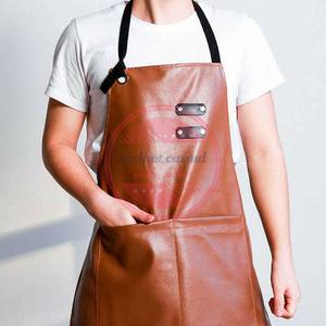 Custom Logo Leather Salon <b>Apron</b> Professional Hair Cutting Barber <b>Aprons</b> - Product Image 2