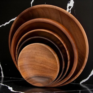 Plateau de service classique en bois d'acacia artisanal, écologique, pour la décoration de la cuisine et l'usage quotidien à la maison - Product Image 1