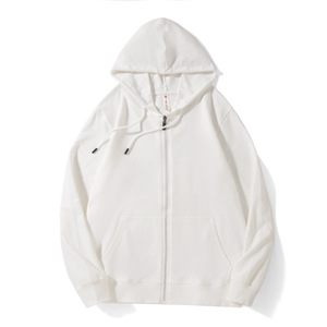 manufacturer hooded <b>zipper</b> <b>cardigan</b> high quality hoodie <b>men's</b> sweater loose pure color - Product Image 2