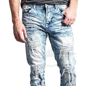 กางเกงยีนส์ผู้ชายเอวกลางทรงตรงสไตล์ลำลองกางเกงซักได้น้ำหนักเบาออกแบบได้ตามต้องการ - Product Image 5