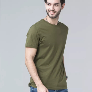 เสื้อยืดผู้ชายผ้าฝ้าย 100% สไตล์วินเทจ คุณภาพสูง ไม่มีลาย สกรีนโลโก้ได้ เสื้อยืดลำลองสีพื้น - Product Image 6