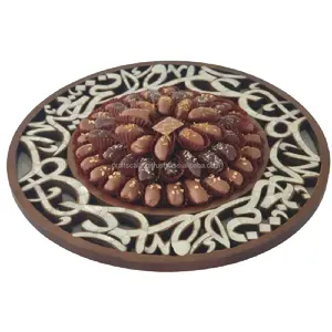 现代主题装饰金属装饰家居托盘巧克力干果盘印度工艺品调用