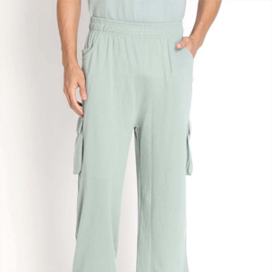 Pantalons de survêtement évasés délavés à l'acide pour hommes pantalons de survêtement évasés à pile impression graphique pantalons de survêtement à bord brut délavés au soleil vente en gros - Product Image 1