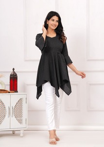 Kurti เสื้อตัวสั้นสไตล์ตะวันตกสำหรับเด็กผู้หญิงเสื้อตัวบนผ้าฝ้ายลายล่าสุดส่งออกคุณภาพในอินเดีย - Product Image 2