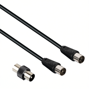 Antena de TV Cavo Negra de 3 m con Adaptador de 75 Db 00205308 Categoría de Producto Adaptadores y Conectores - Product Image 3