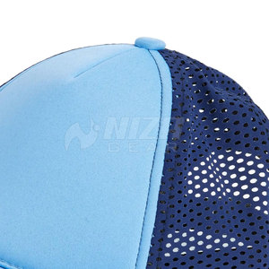 Casquette Trucker NIZA GEAR Bleu Clair en Maille 100% Coton avec Panneau Arrière Contrastant Ajustable pour Sport, Plein Air et Tenue Décontractée Printemps-Été - Product Image 6