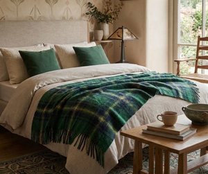 ROSEHANCOLLECTION PremiumSoft Green Plaid Pattern Scotch Woven <b>Throw</b> <b>Blanket</b> 150x200 cm Durable Lightweight Eco-Friendly Four - Product Image 3