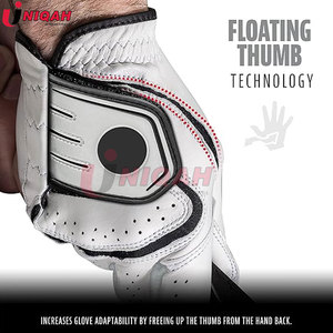 Gants de golf en cuir Cabretta blanc de qualité professionnelle de qualité supérieure équipement de sport en gros à prise améliorée - Product Image 2