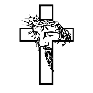 Croix murale en métal noir Jésus Crucifix Sculpture murale suspendue Design religieux (Taille 12,59x9,84 pouces) - Product Image 1