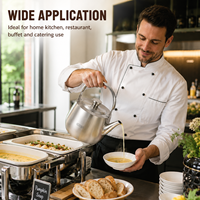 Bouilloire en acier inoxydable 304 grande capacité avec sifflet, théière, marmite à soupe, écologique, usage commercial et domestique