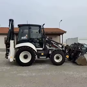 Minicargadora de orugas de goma diésel Hidromek HMK 310NLC-4 62T 145LC 102B MY10 4WD con excavadora frontal/trasera y motor de tractor - Product Image 2