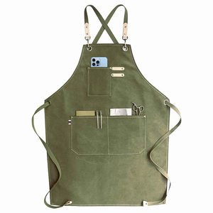 Delantal de peluquero de cuero PU personalizado cómodo para mujeres y hombres para carniceros personal de cocina de Standard International - Product Image 1