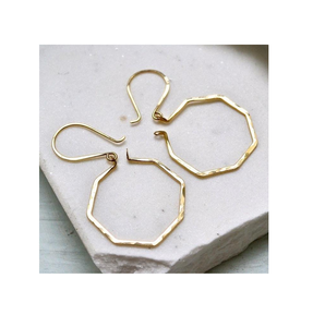 Circular Design Brass Hoop Earrings Jewelry for Celebration and Festivities <b>Jewellery</b> Party Ware Items - Product Image 1