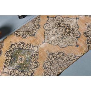 Tapis Turc Vintage Beige Bleu 3.1 X 8.7ft Laine Faite à la Main avec Peluche Pile Hauteur Forme Rectangulaire Motif Abstrait pour Chambre - Product Image 5