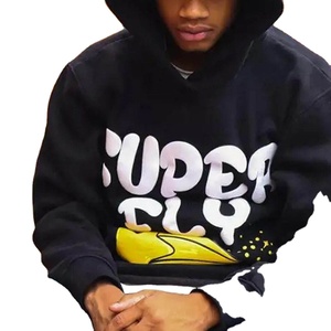 Sudadera con Capucha de Algodón 100% de 400GSM de Larga Duración, Estampado Puff de Alta Resistencia, Logotipo Personalizado, Estilo Urbano, Tallas Grandes - Product Image 2