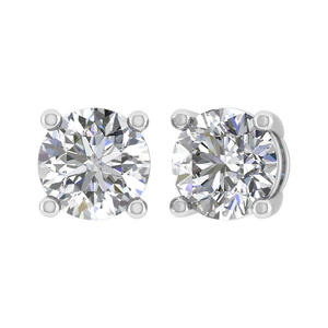 Timeless Women's 950 Platinum Diamond Solitaire Stud Pendientes Lab Grown Diamond Everyday Wear Joyería fina Regalo perfecto para Stud - Product Image 2