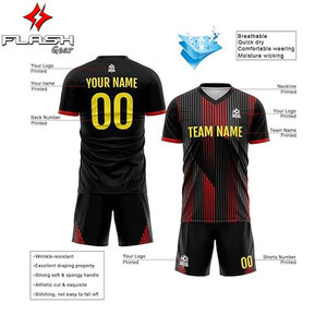 เสื้อฟุตบอลฤดูกาลใหม่ขายส่ง ชุดฟุตบอลสโมสร เสื้อแขนสั้นแบบยูนิเซ็กซ์ สกรีนลายแบบซับลิเมชั่น รับผลิตตามแบบ OEM เสื้อทีมฟุตบอล เสื้อผ้ากีฬา - Product Image 3
